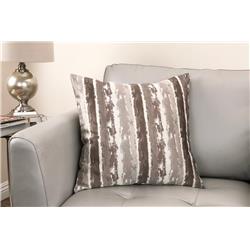 Lcpimu20stone Murray Contemporary Decorative Feather & Down Throw Pillow In Stone Jacquard Fabric - 20 X 20 X 7 In.