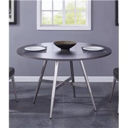 Lcsldibsgr Soleil Contemporary Dining Table - Brushed Stainless Steel & Gray - 30 X 48 X 48 In.