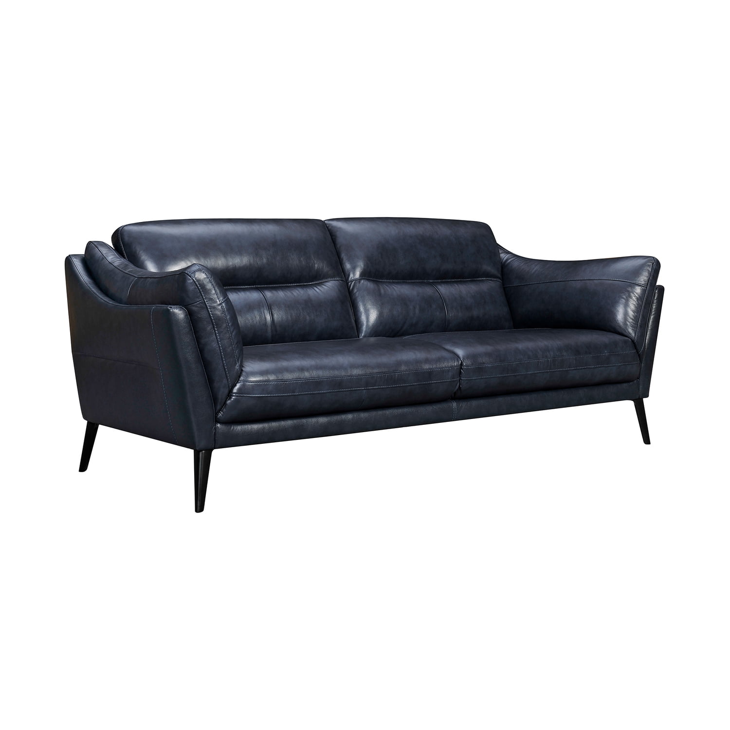 Lcfr3mblu 87 In. Franz Modern Genuine Leather Sofa, Blue