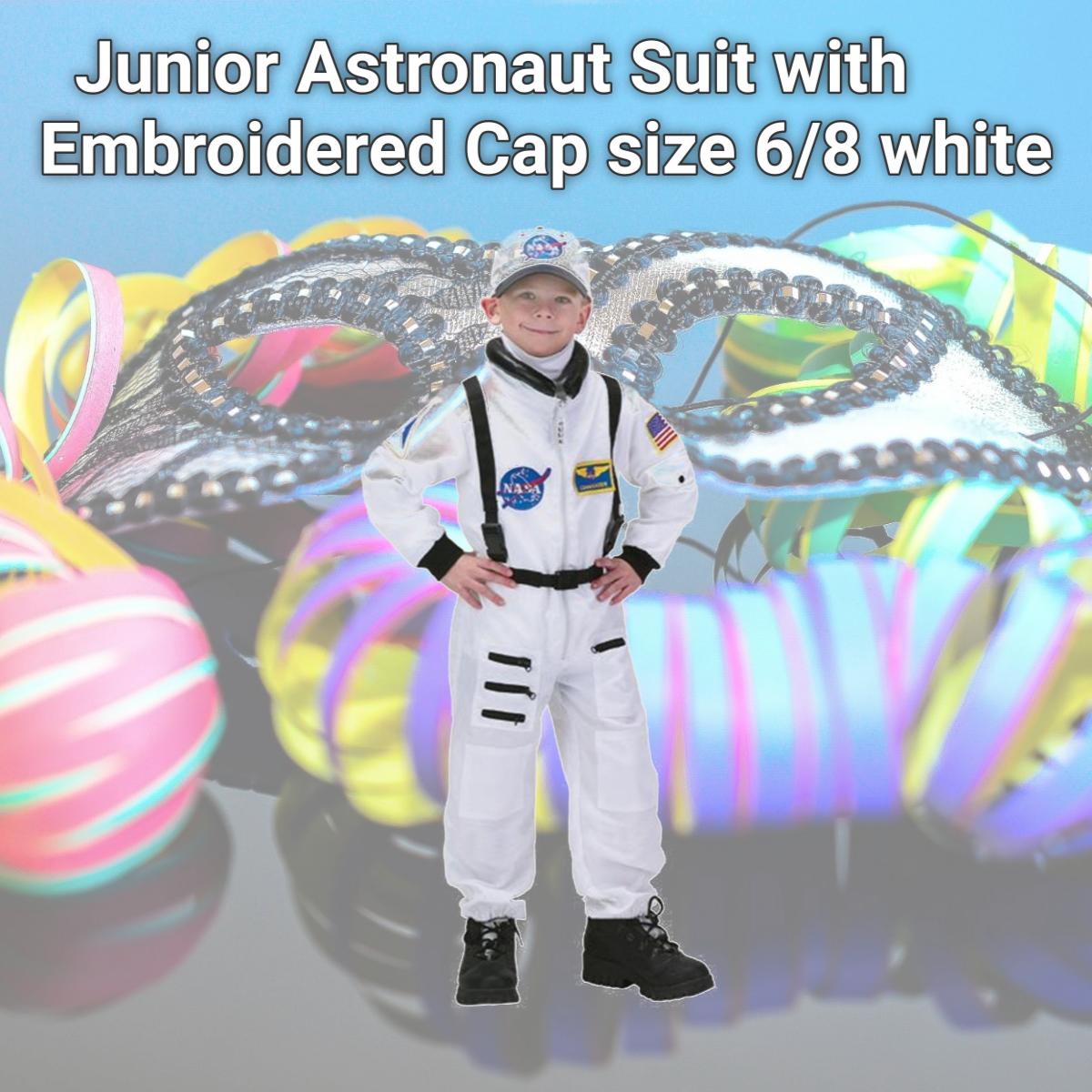 Picture of Aeromax ASW-68 Junior Astronaut Suit with Embroidered Cap size 6/8 white