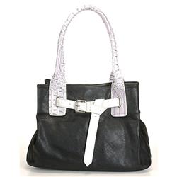 1010692blk Women Shoulder Strap Belt Chic Fashion Handbag, Black - Lula