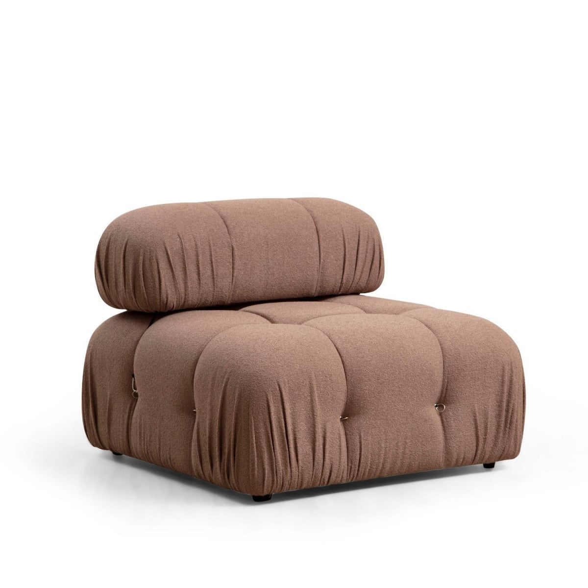560ARE1441 37.4 x 29.53 x 37.4 in. Bubble O1 Bouclette 1-Seat Sofa - Brown