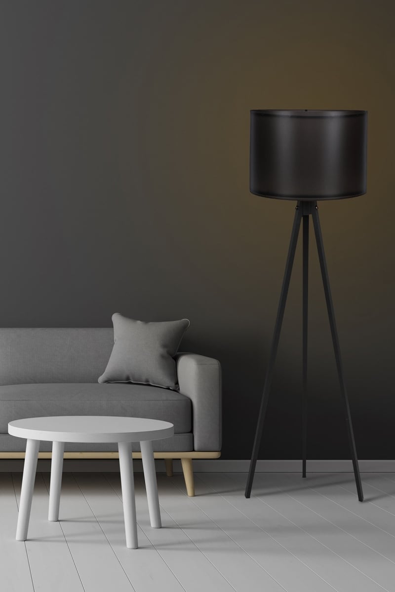 407FLH1120 5.89 x 57.09 x 5.89 in. 120 - US Floor Lamp, Black