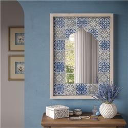 6917 Sylvie Moroccan Wall Mirror, Blue
