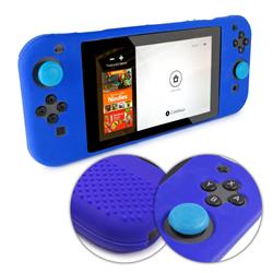 Tuff Luv I10-68 Nintendo Switch Anti-slip Silicone Protective Case For Joy-con Controller With Thumb Grips Caps All In One - Blue