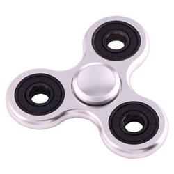 Tuff Luv H5-30 Trio Metal Alloy Gyro Fidget Spinner With Steel Bearings - Silver Assassin