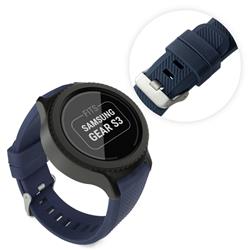 Tuff Luv G3-102 Silicone Wrist Watch Strap Band For Samsung Smartwatch - Navy Blue, Large