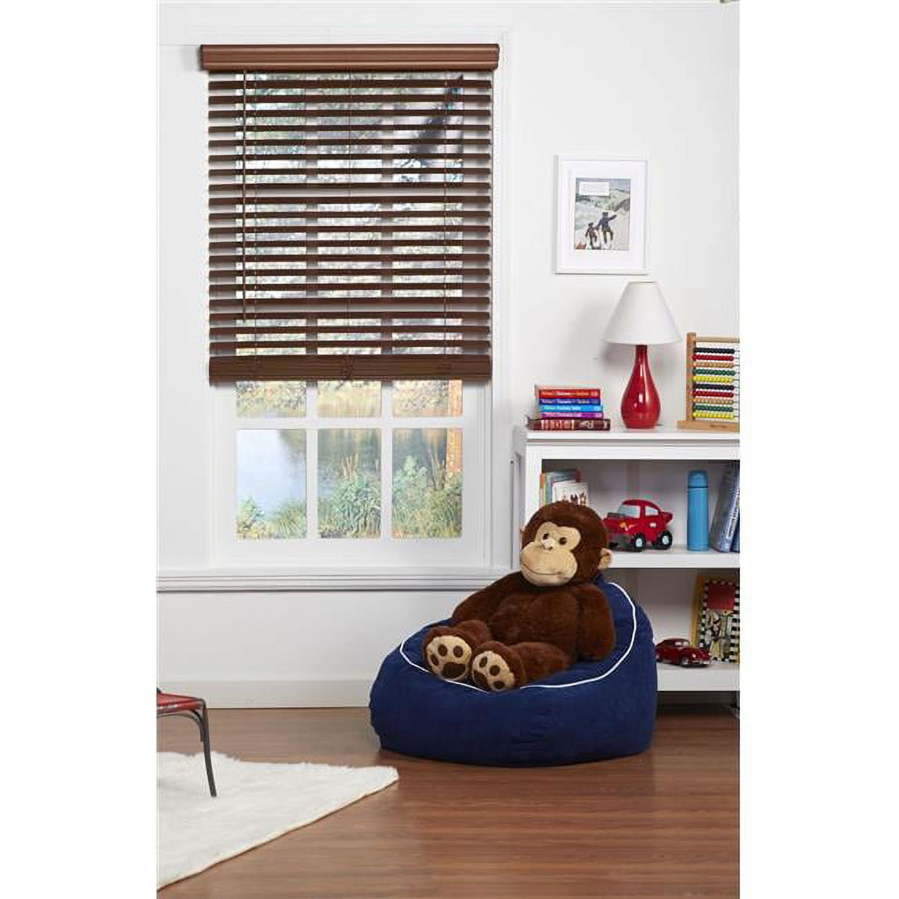 UPC 748702242617 product image for 2 in. Cordless Faux Wood Blind, Dark Oak - 30.5 x 72 in. | upcitemdb.com
