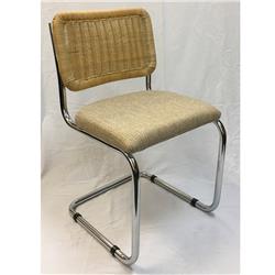 1-34n Breuer Metal Chair With Hessian Seat