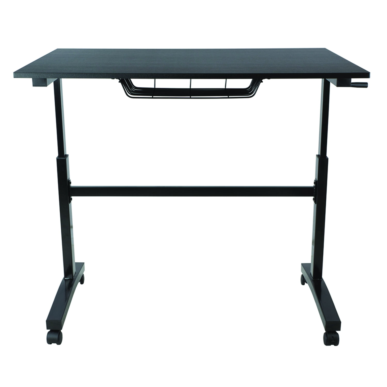 33908049 Sit Stand Adjustable Desk, Black