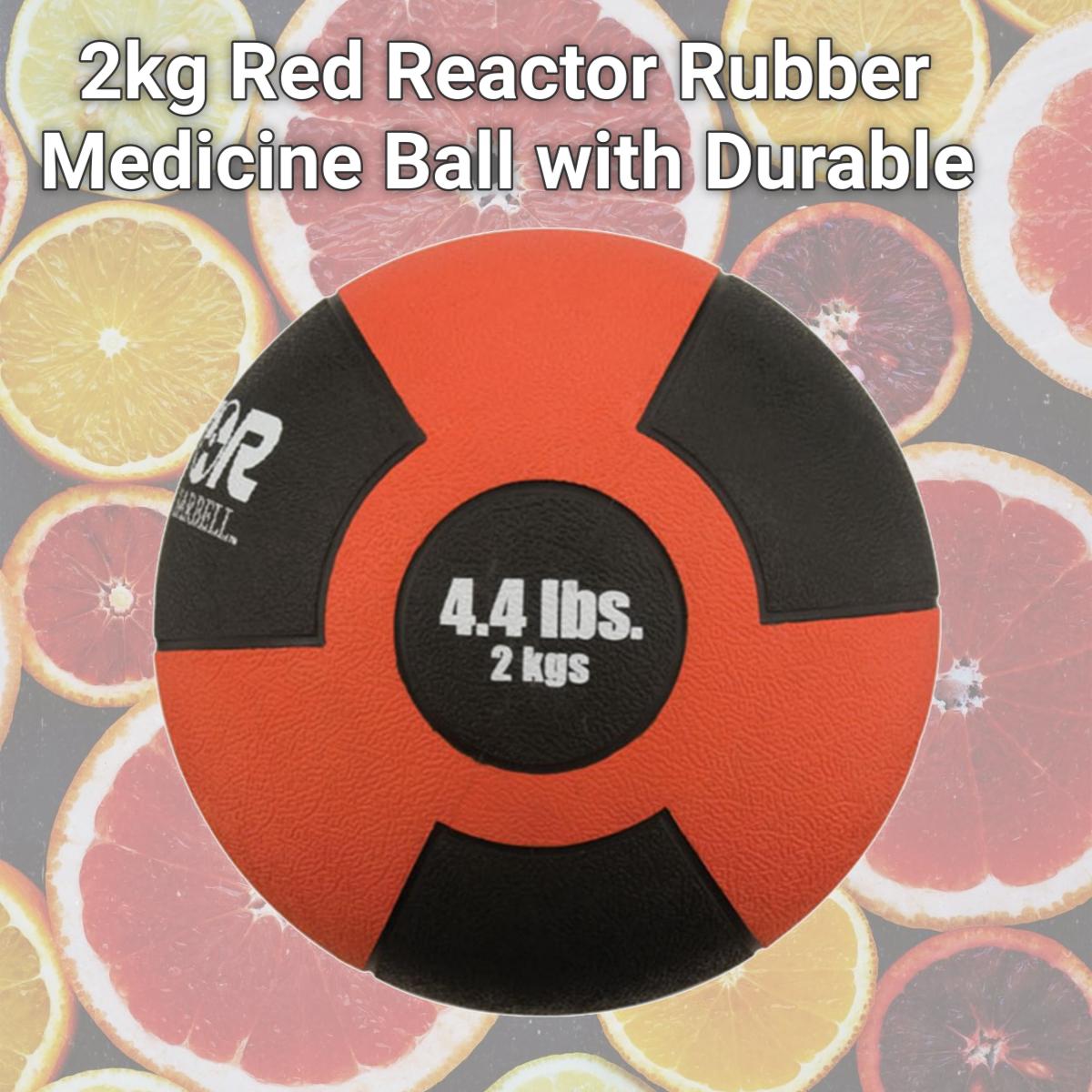 Picture of Sport Supply Group 1266290 2kg Red Reactor Rubber Medicine Ball with Durable