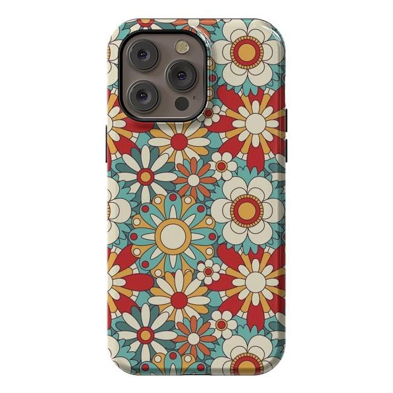 AC-02229334 StrongFit Designer Cases for iPhone 14 Pro Max, Orange - Spring Flowers