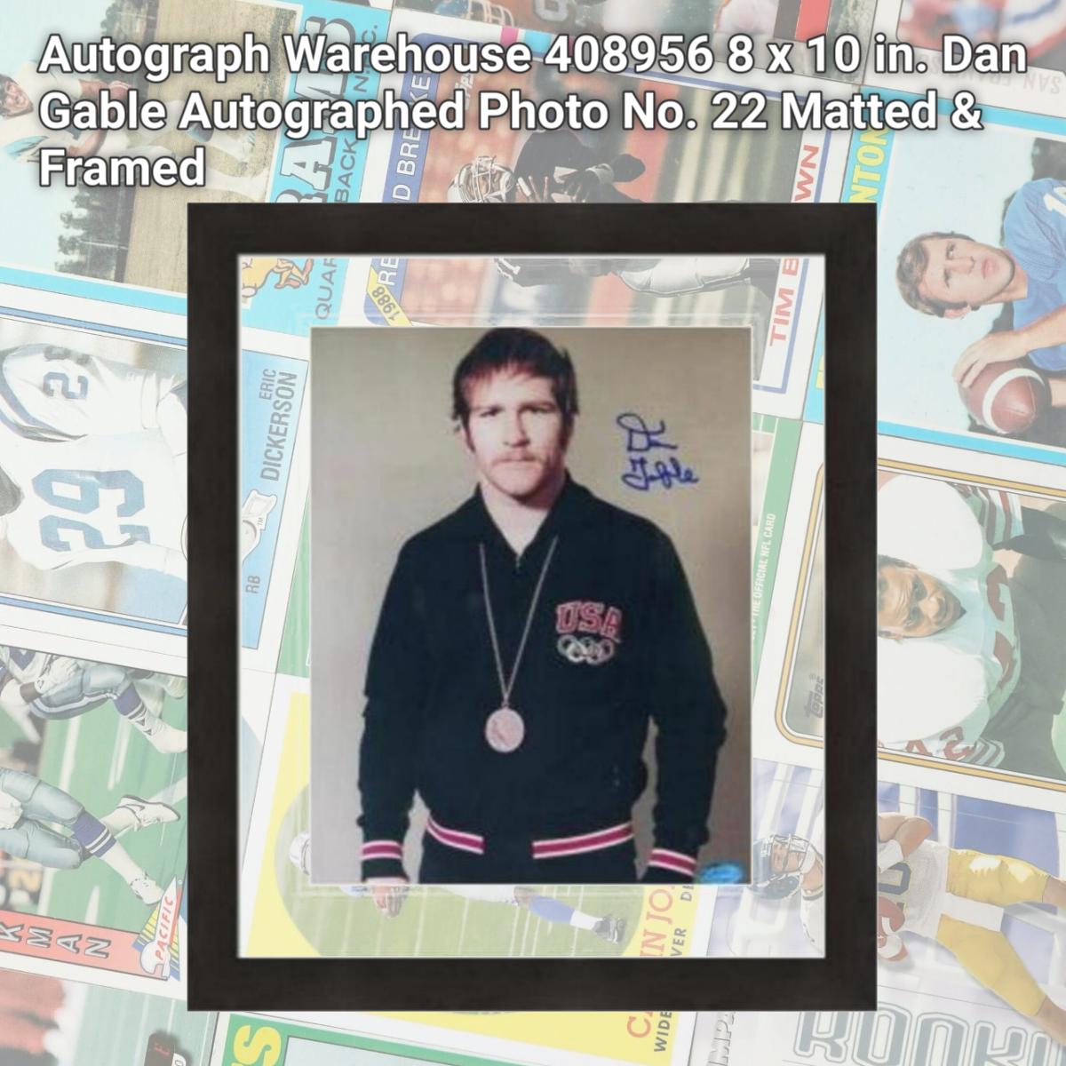 Picture of Autograph Warehouse 408956 8 x 10 in. Dan Gable Autographed Photo No. 22 Matted & Framed