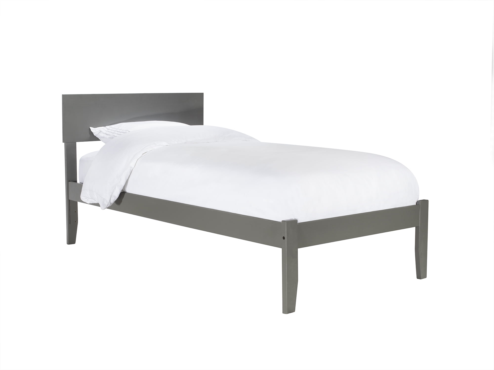 Ar8121009 Orlando Twin Platform Bed With Open Foot Board - Grey