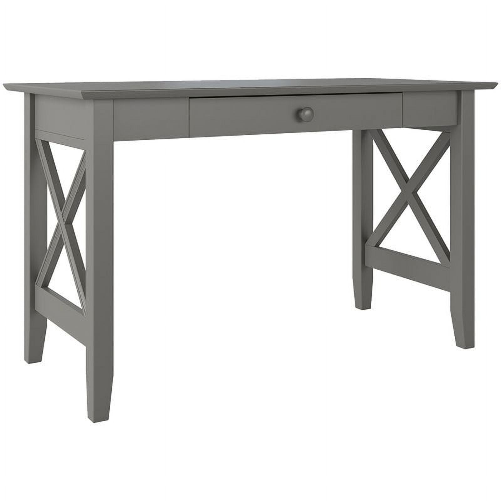Ah12239 24 X 48 X 29.38 In. Lexi Desk With Drawer, Grey