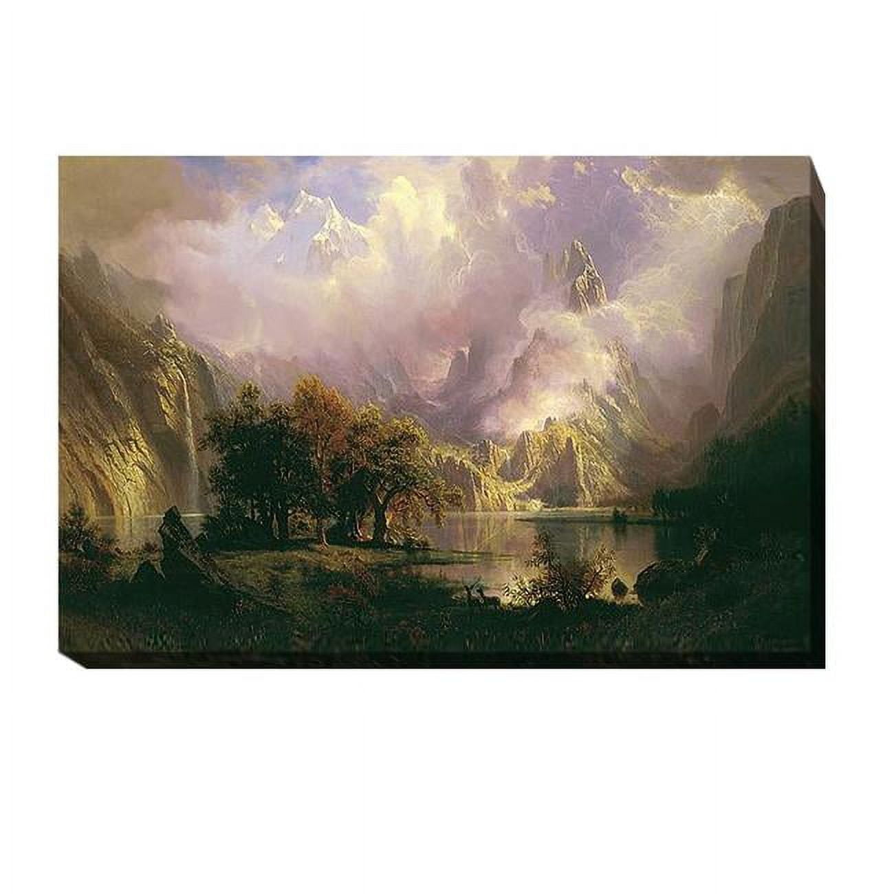 1624a478ig Rocky Mountain Landscape By Albert Bierstadt Premium Gallery-wrapped Canvas Giclee - 16 X 24 X 1.5 In.