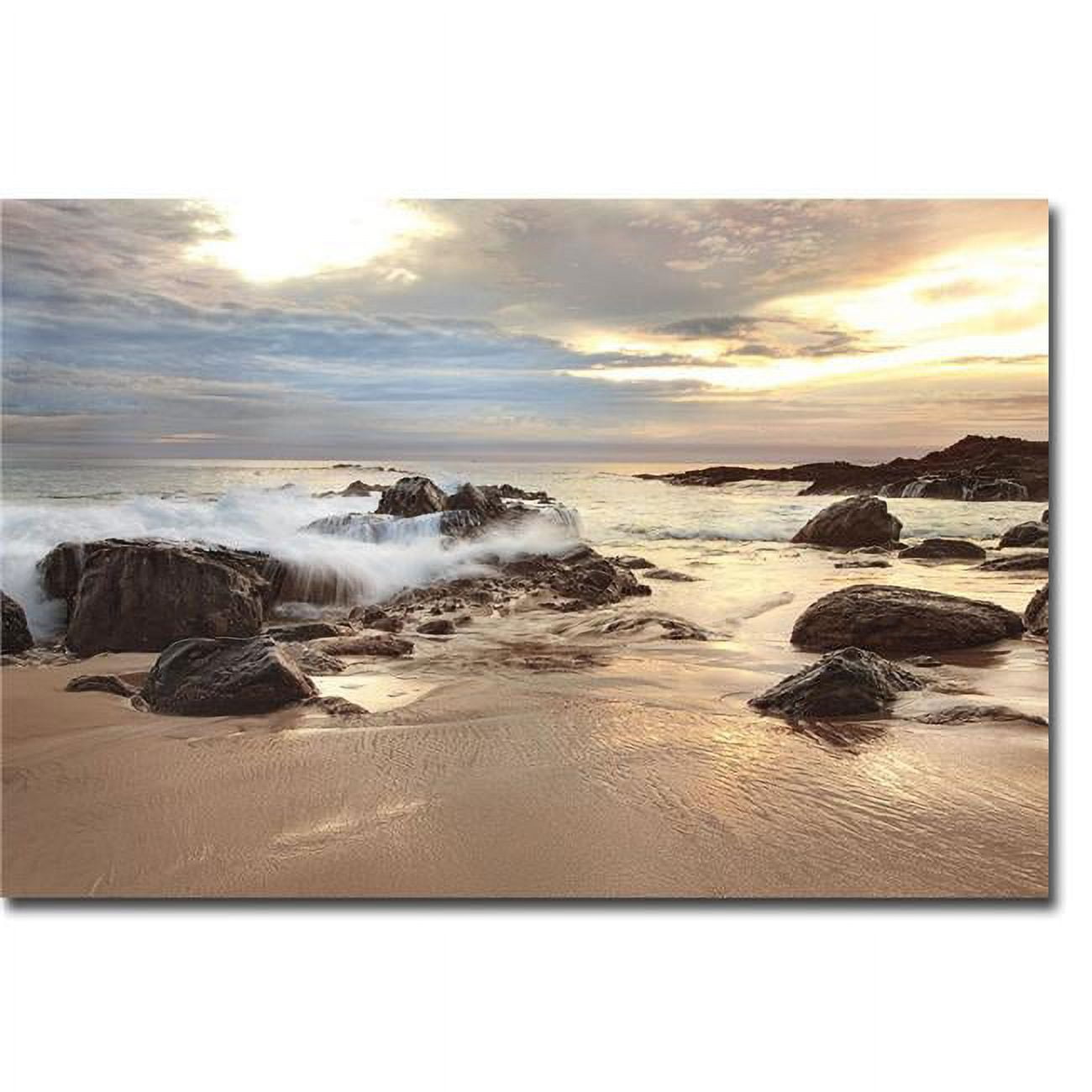 1624e875cg Laguna Sunset By Janel Pahl Premium Gallery-wrapped Canvas Giclee Art - 16 X 24 X 1.5 In.