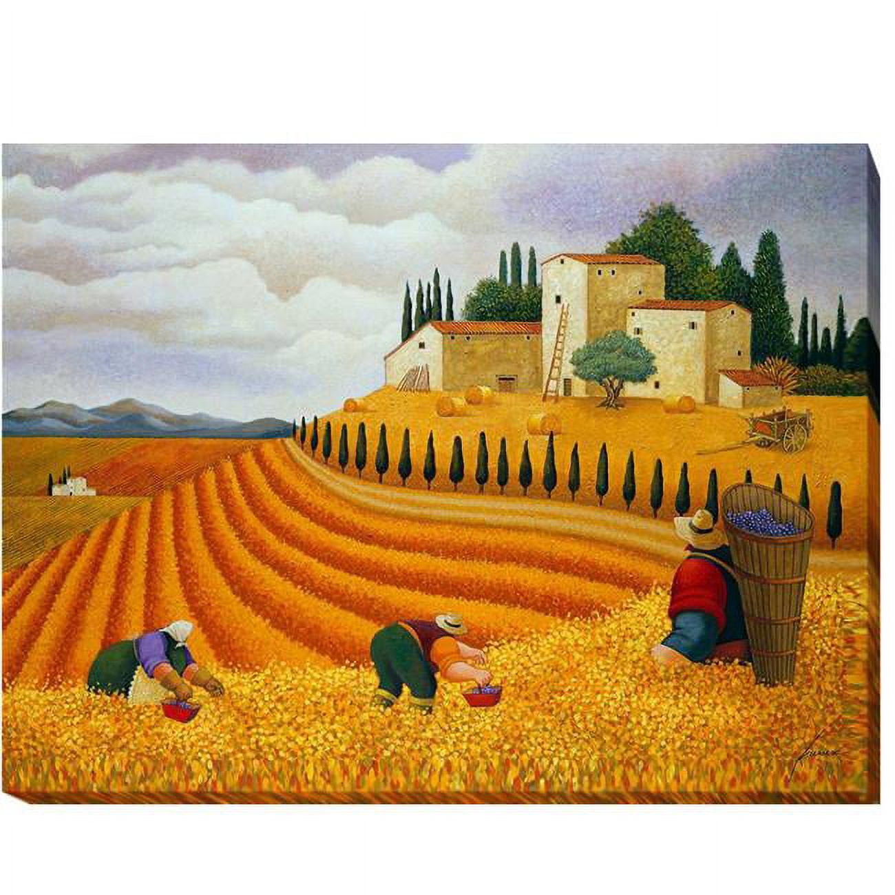 3040p394ig Village Harvest By Lowell Herrero Premium Oversize Gallery-wrapped Canvas Giclee Art - 30 X 40 X 1.5 In.