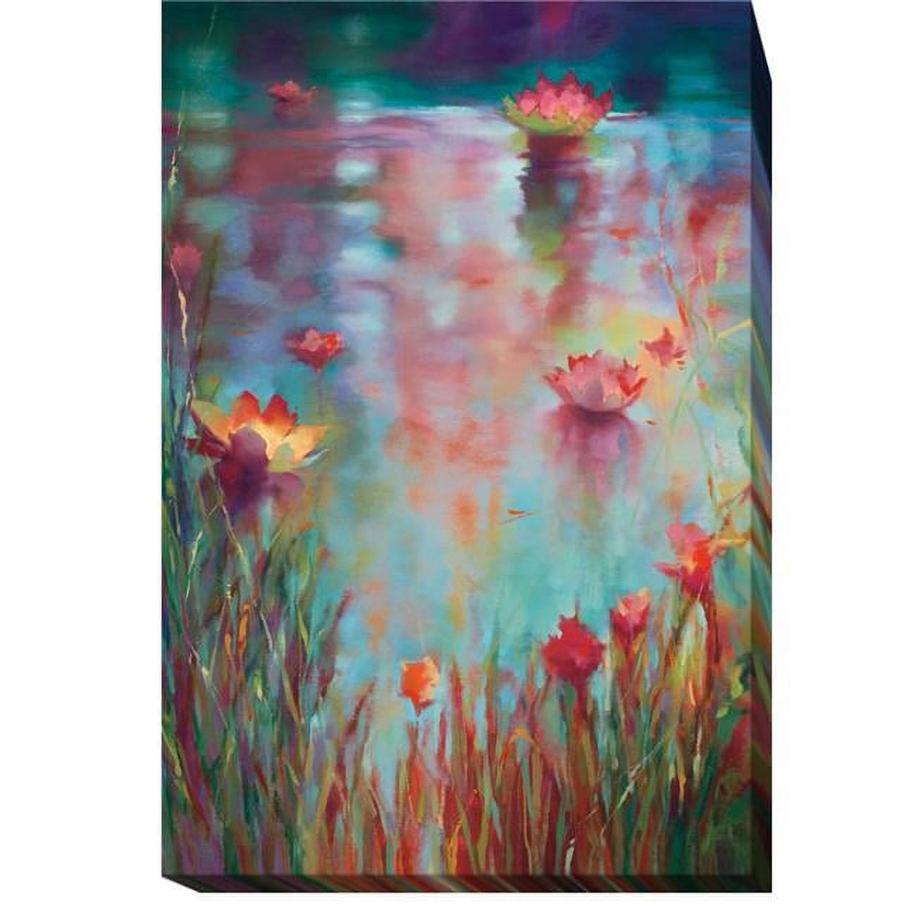 3045t845cg Garden Reeds By Donna Young Premium Oversize Gallery-wrapped Canvas Giclee Art - 45 X 30 X 1.5 In.