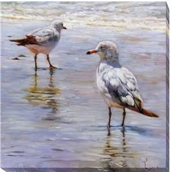 1212k5702g Waders By Lucia Heffernan Premium Gallery-wrapped Canvas Giclee Art - 12 X 12 X 1.5 In.
