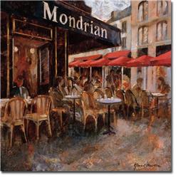 1212l788cg Les Deux Magots By Noemi Martin Premium Gallery-wrapped Canvas Giclee Art - 12 X 12 X 1.5 In.