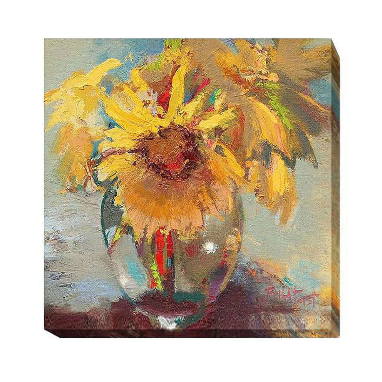 1212q195ig Water Globe Blossoms By Beth A. Forst Premium Gallery-wrapped Canvas Giclee Art - 12 X 12 X 1.5 In.