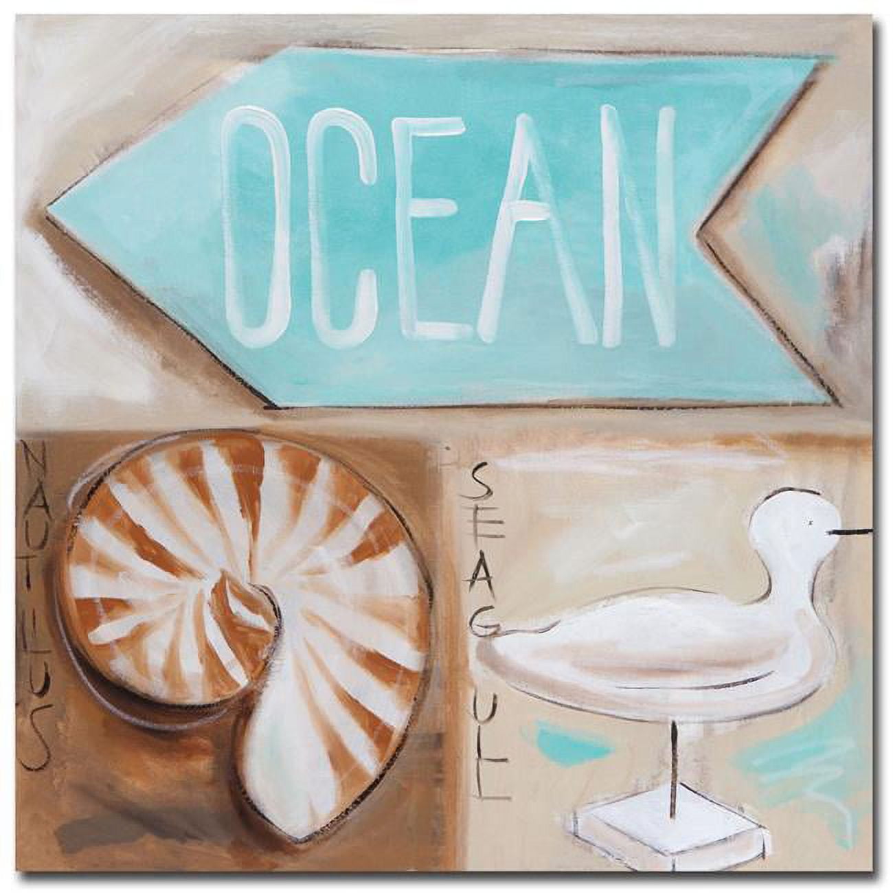 1212q278cg Wheres The Ocean By Amanda Brooks Premium Gallery-wrapped Canvas Giclee Art - 12 X 12 X 1.5 In.