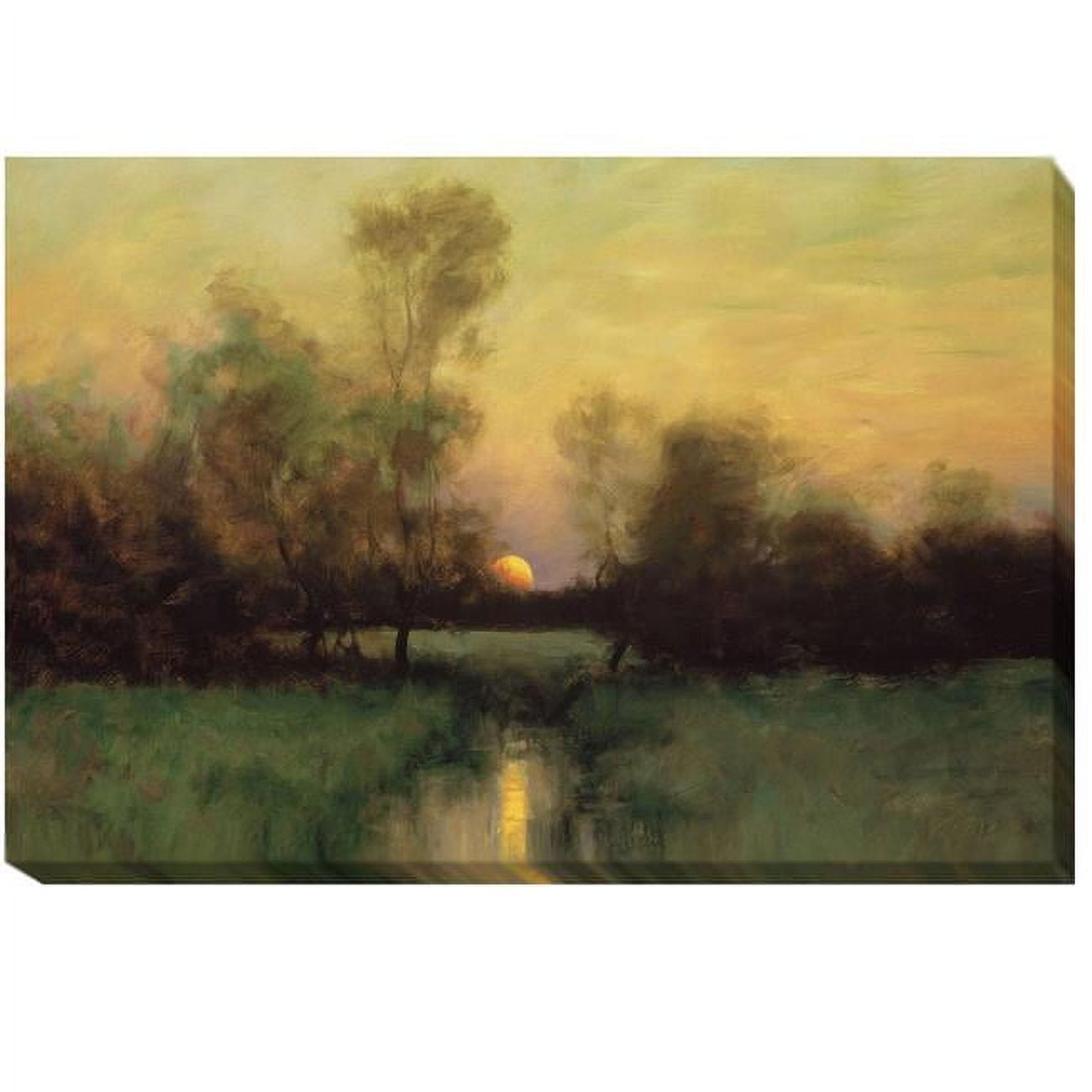 1215am111cg Summer Moonrise By Dennis Sheehan Premium Gallery-wrapped Canvas Giclee Art - 12 X 15 X 1.5 In.