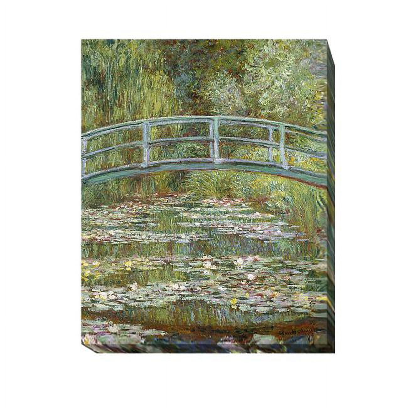 1215am799ig Pond Of Water Lilies By Claude Monet Premium Gallery-wrapped Canvas Giclee Art - 12 X 15 X 1.5 In.