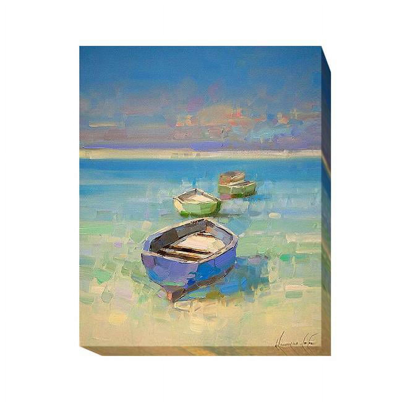 1215f854ig Caribbean Beach By Vahe Yeremyan Premium Gallery-wrapped Canvas Giclee Art - 12 X 15 X 1.5 In.