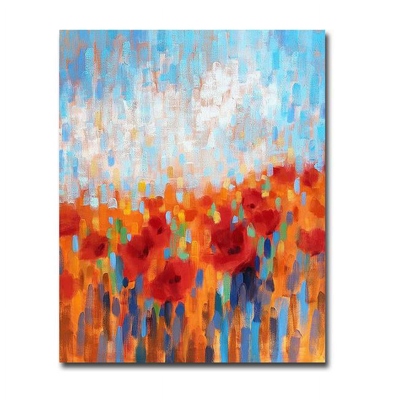 1215l217ig Poppy Walk By Claire Hardy Premium Gallery-wrapped Canvas Giclee Art - 12 X 15 X 1.5 In.