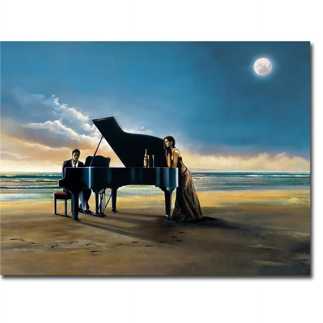 1216485tg Moonlight Serenade By Ron Di Scenza Premium Gallery-wrapped Canvas Giclee Art - 12 X 16 In.