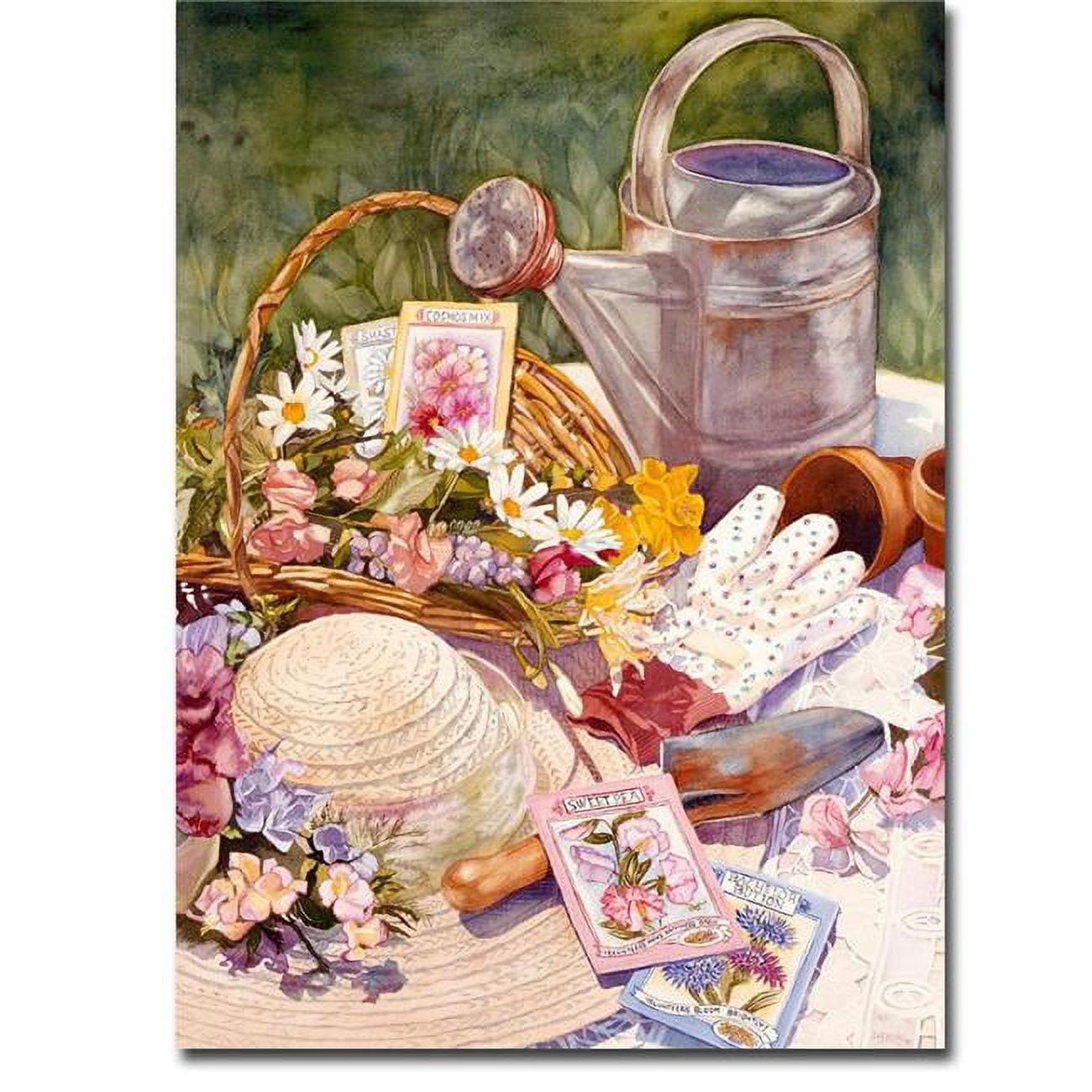 1216743tg Spring Garden By Judy Koenig Premium Gallery-wrapped Canvas Giclee Art - 16 X 12 In.