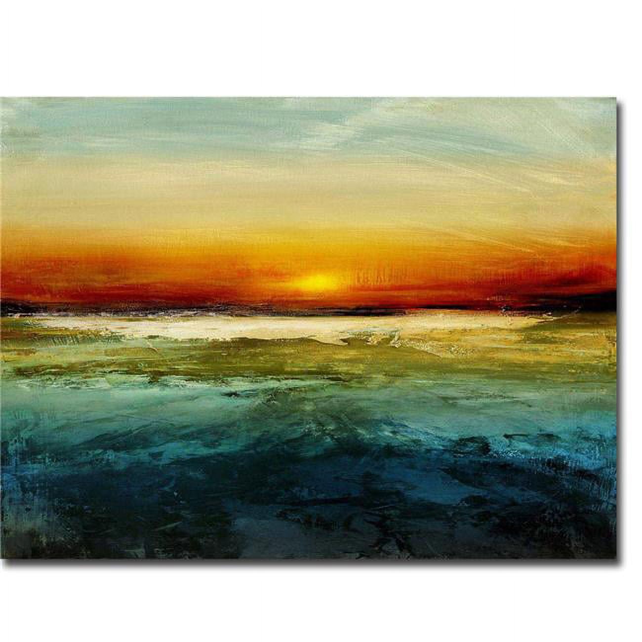 12167443tg Setting Sun By Jake Messina Premium Gallery-wrapped Canvas Giclee Art - 12 X 16 In.