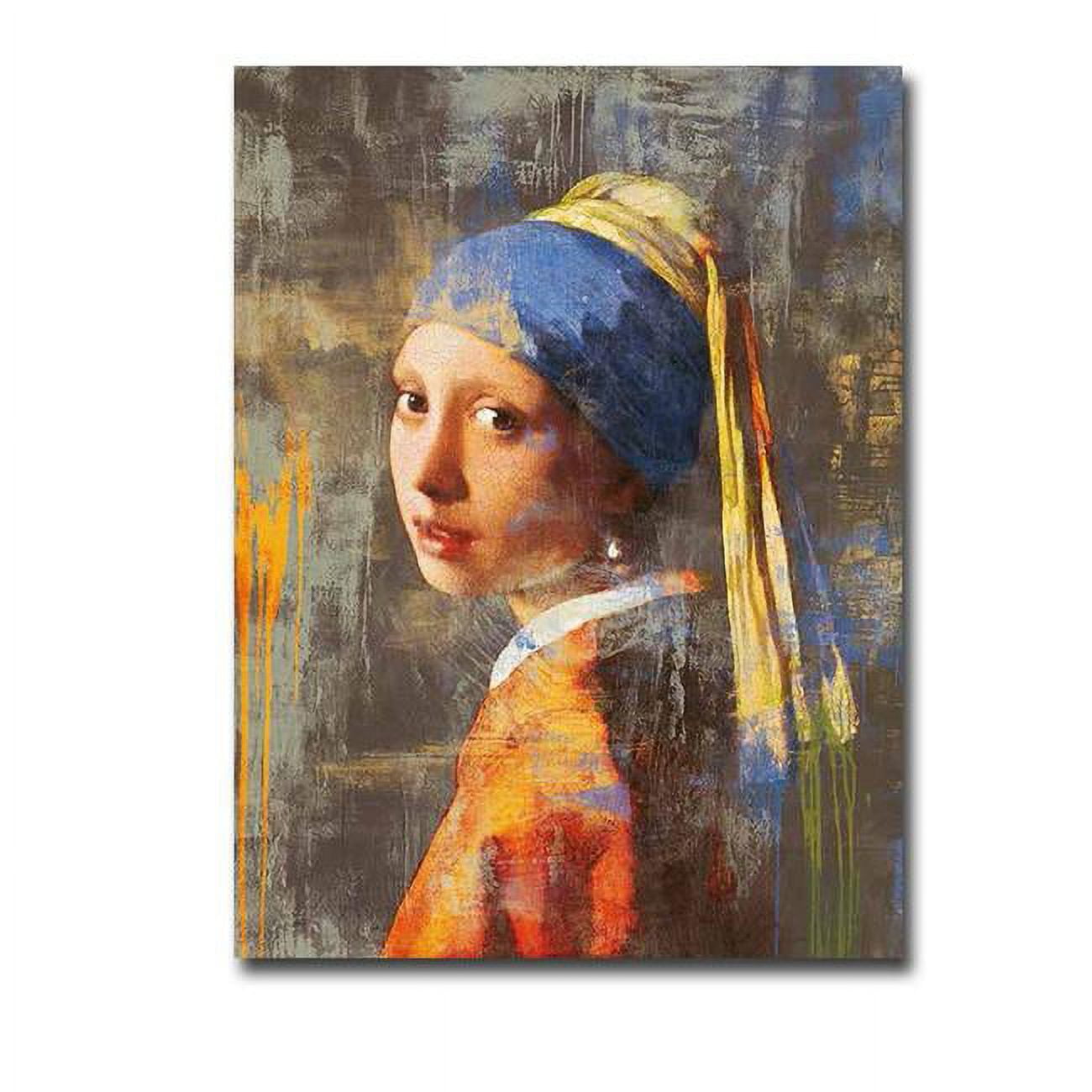1216a479sag Vermeers Girl 2.0 By Eric Chestier Premium Gallery-wrapped Canvas Giclee - 12 X 16 X 1.5 In.