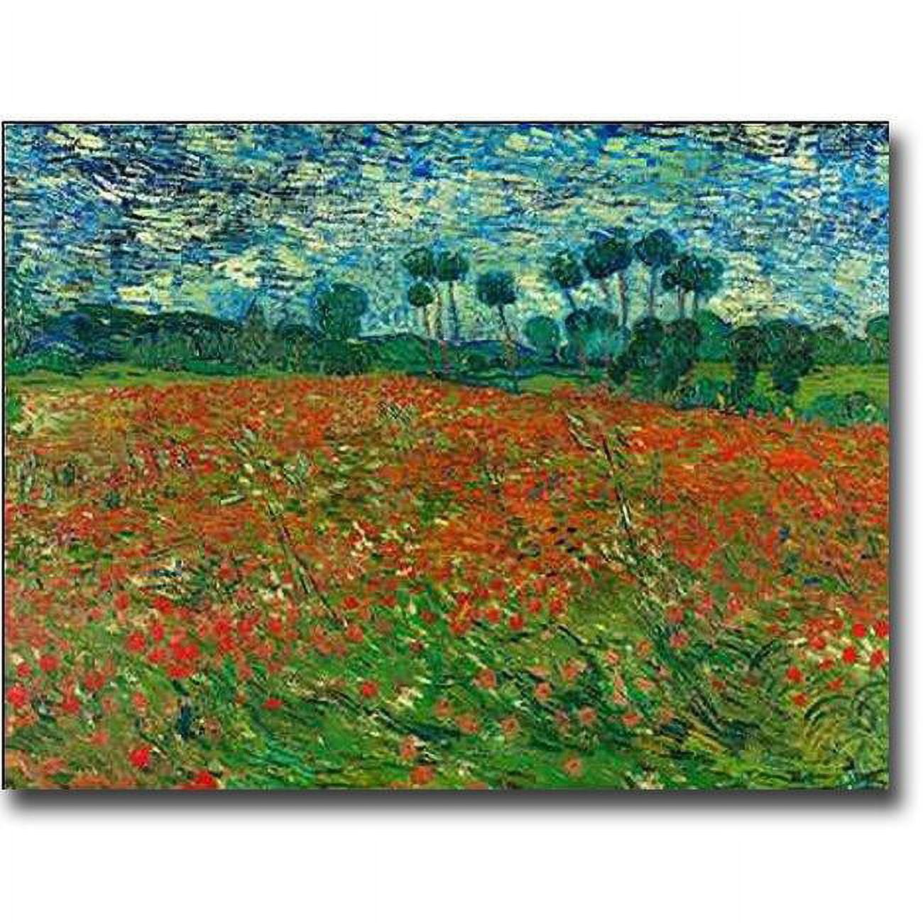 1216am287sag Poppy Field By Vincent Van Gogh Premium Gallery-wrapped Canvas Giclee Art - 12 X 16 X 1.5 In.