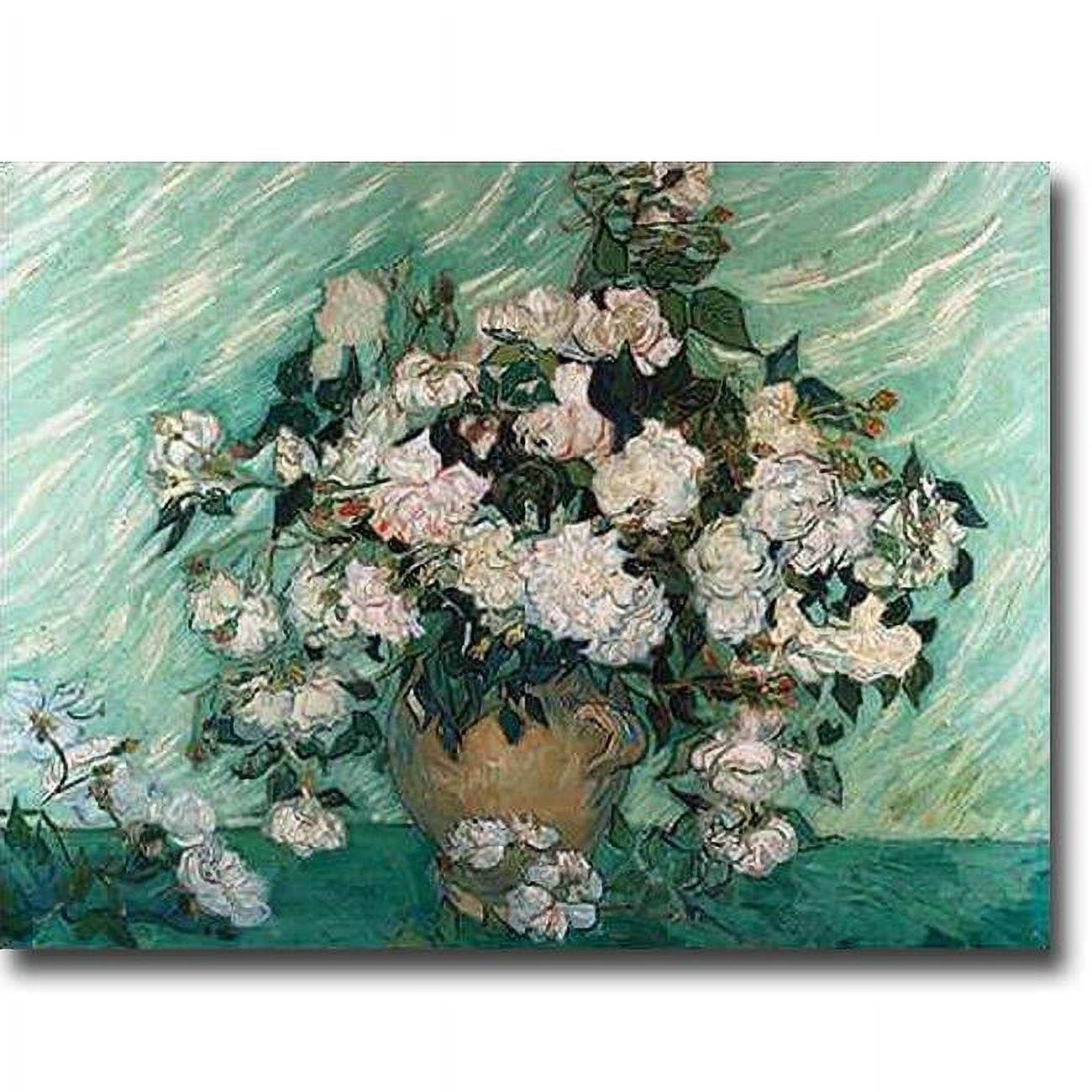 1216am387sag Roses By Vincent Van Gogh Premium Gallery-wrapped Canvas Giclee Art - 12 X 16 X 1.5 In.