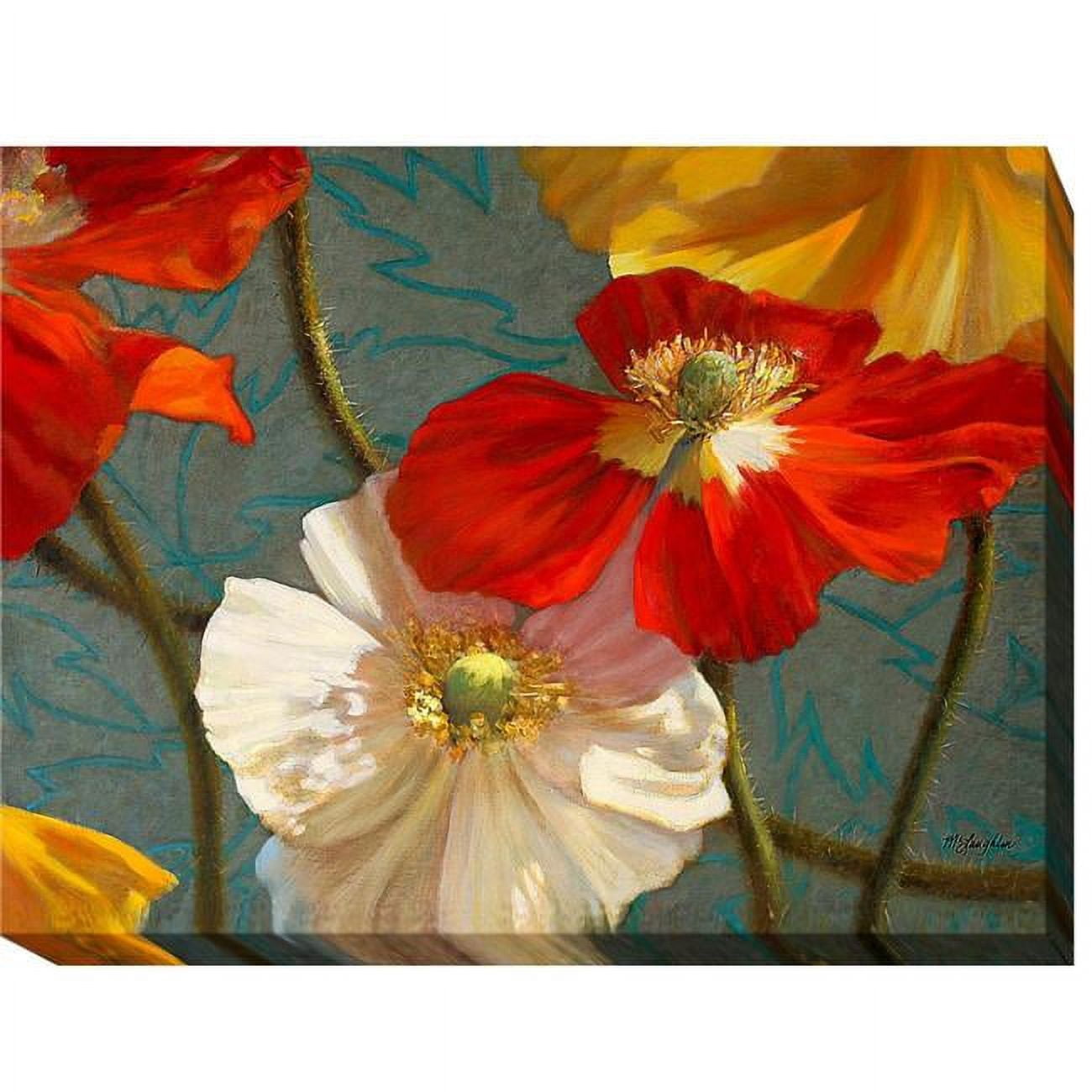 1216am430ig Poppycock By Jan Mclaughlin Premium Gallery-wrapped Canvas Giclee Art - 12 X 16 X 1.5 In.