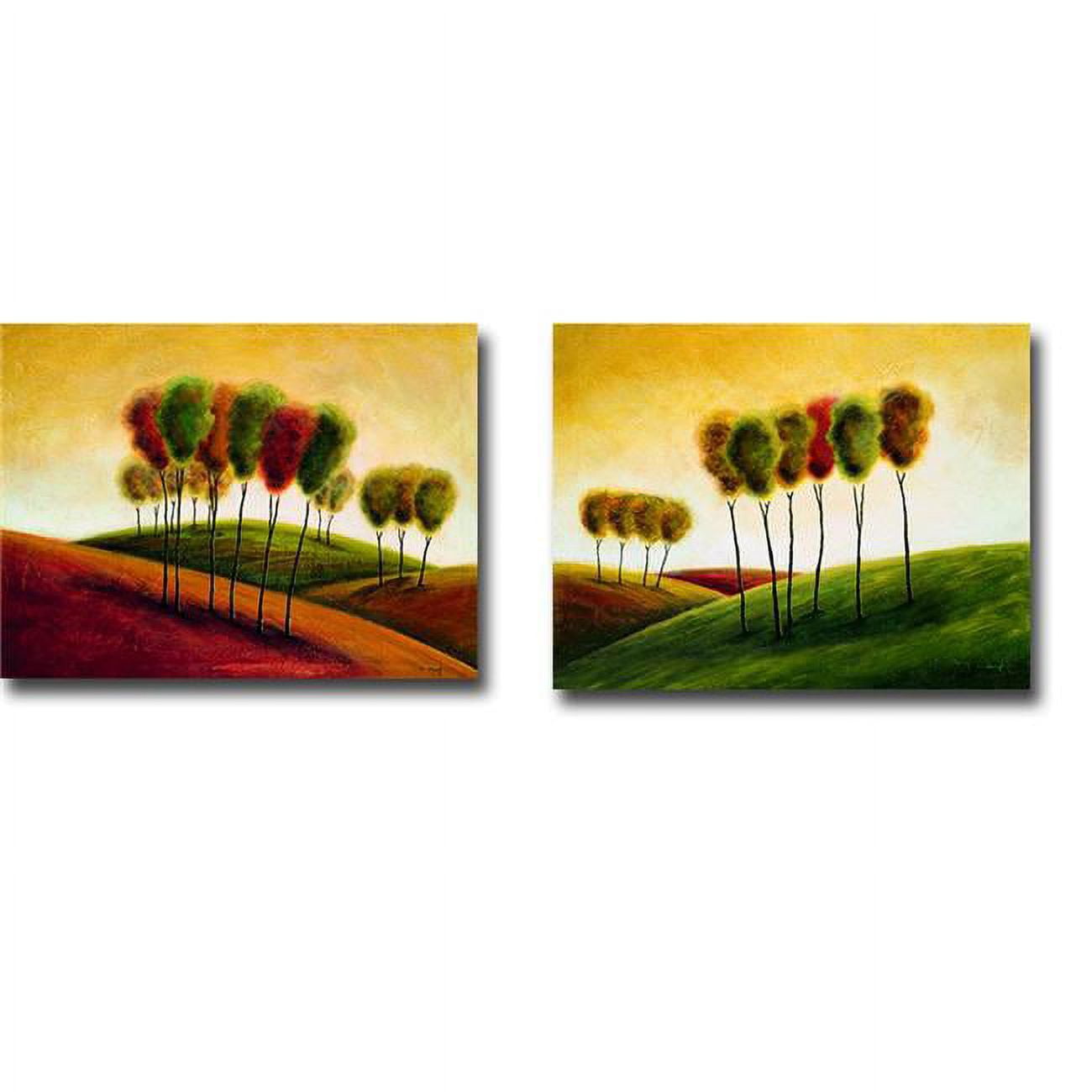 1216am512tg A New Morning I & Ii By Michael Klung 2-piece Premium Gallery-wrapped Canvas Giclee Art Set - 12 X 16 X 1.5 In.