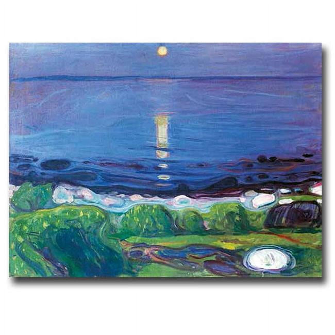 1216am558sag Seascape By Edvard Munch Premium Gallery Wrapped Canvas Giclee Art - 12 X 16 X 1.5 In.