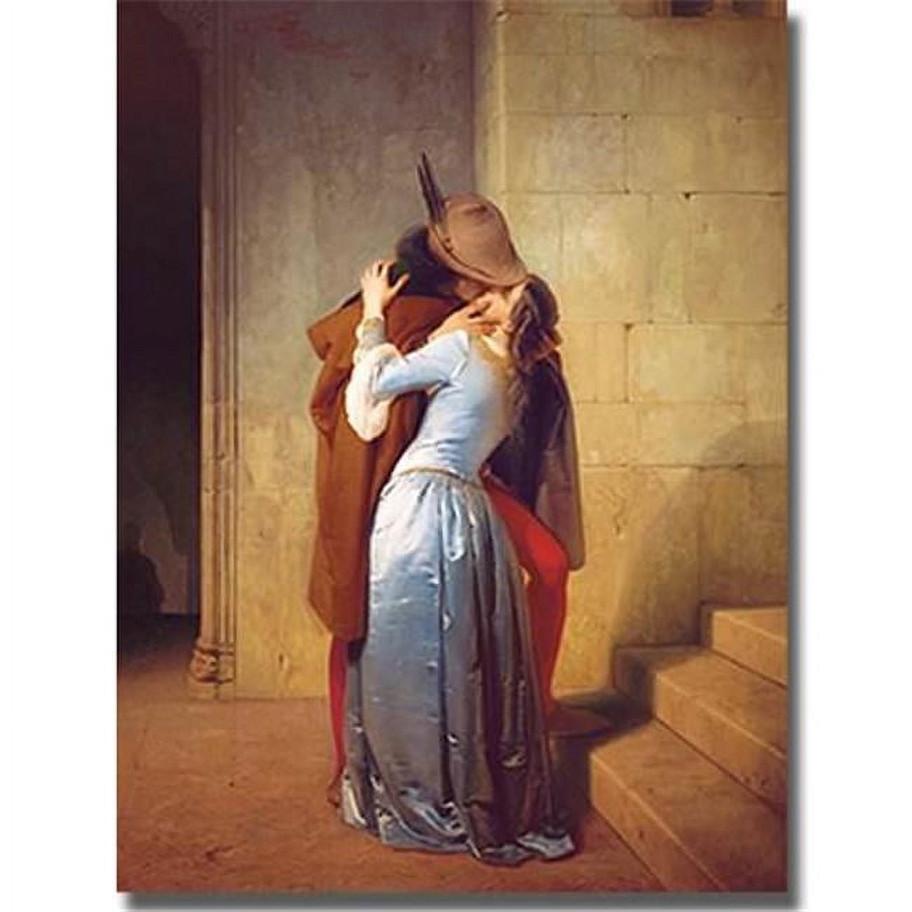 1216am589sag Il Bacio The Kiss By Francesco Hayez Premium Gallery-wrapped Canvas Giclee Art - 12 X 16 X 1.5 In.