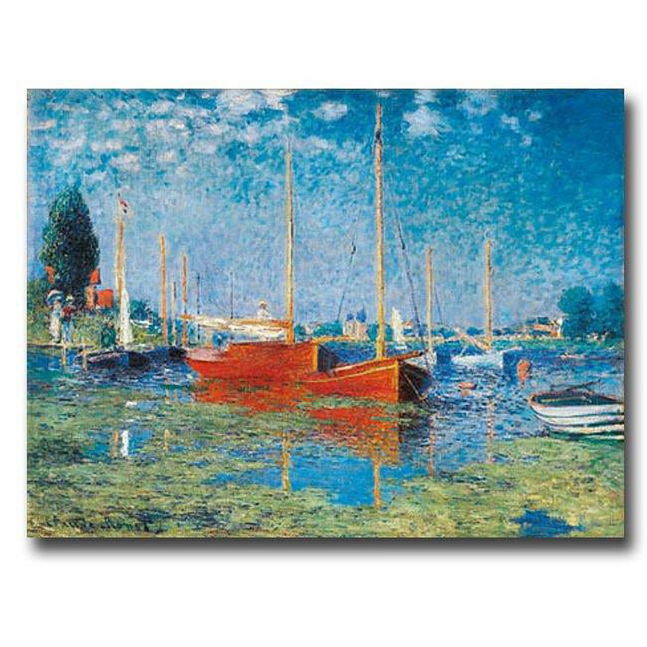 1216am707sag Argenteuil By Claude Monet Premium Gallery-wrapped Canvas Giclee Art - 12 X 16 X 1.5 In.