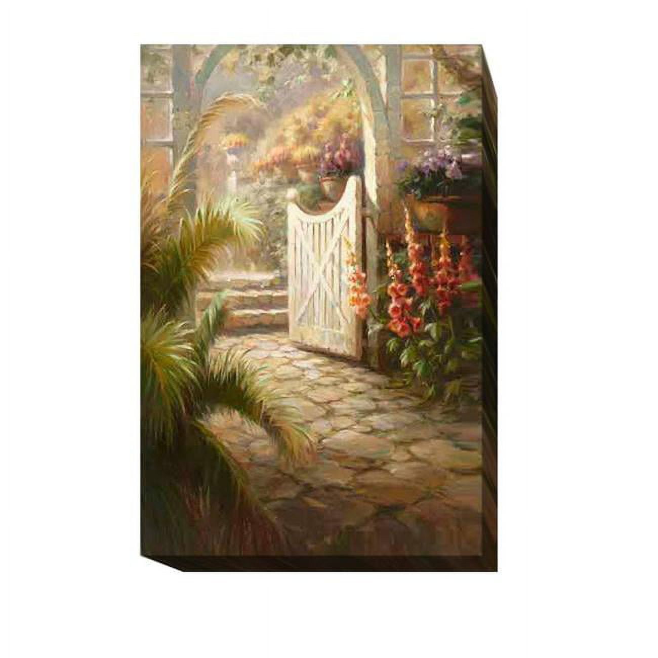 1624g533eg Morning In The Garden By Roberto Lombardi Premium Gallery-wrapped Canvas Giclee Art - 16 X 24 X 1.5 In.