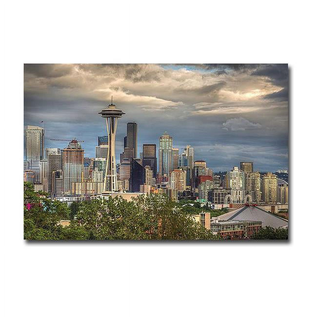 1624p198ig Seattle By Larry J. Taite Premium Gallery-wrapped Canvas Giclee Art - 16 X 24 X 1.5 In.
