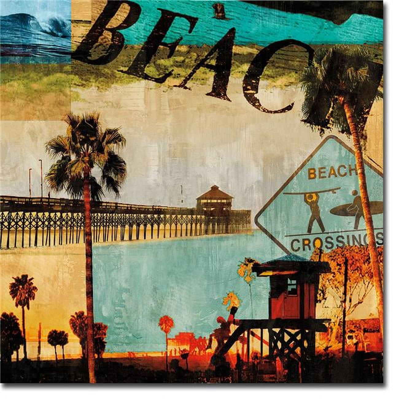3636475tg Beach Culture By Charlie Carter Premium Oversize Gallery-wrapped Canvas Giclee Art - 36 X 36 In.