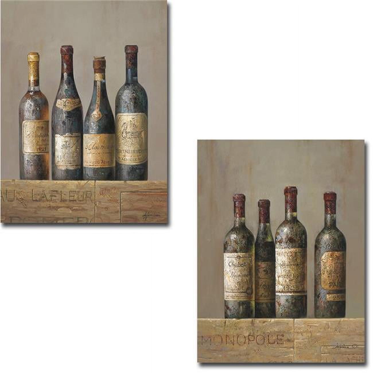 1216m739eg Vintage I & Ii By Chen 2-piece Premium Gallery-wrapped Canvas Giclee Art Set - 12 X 16 X 1.5 In.