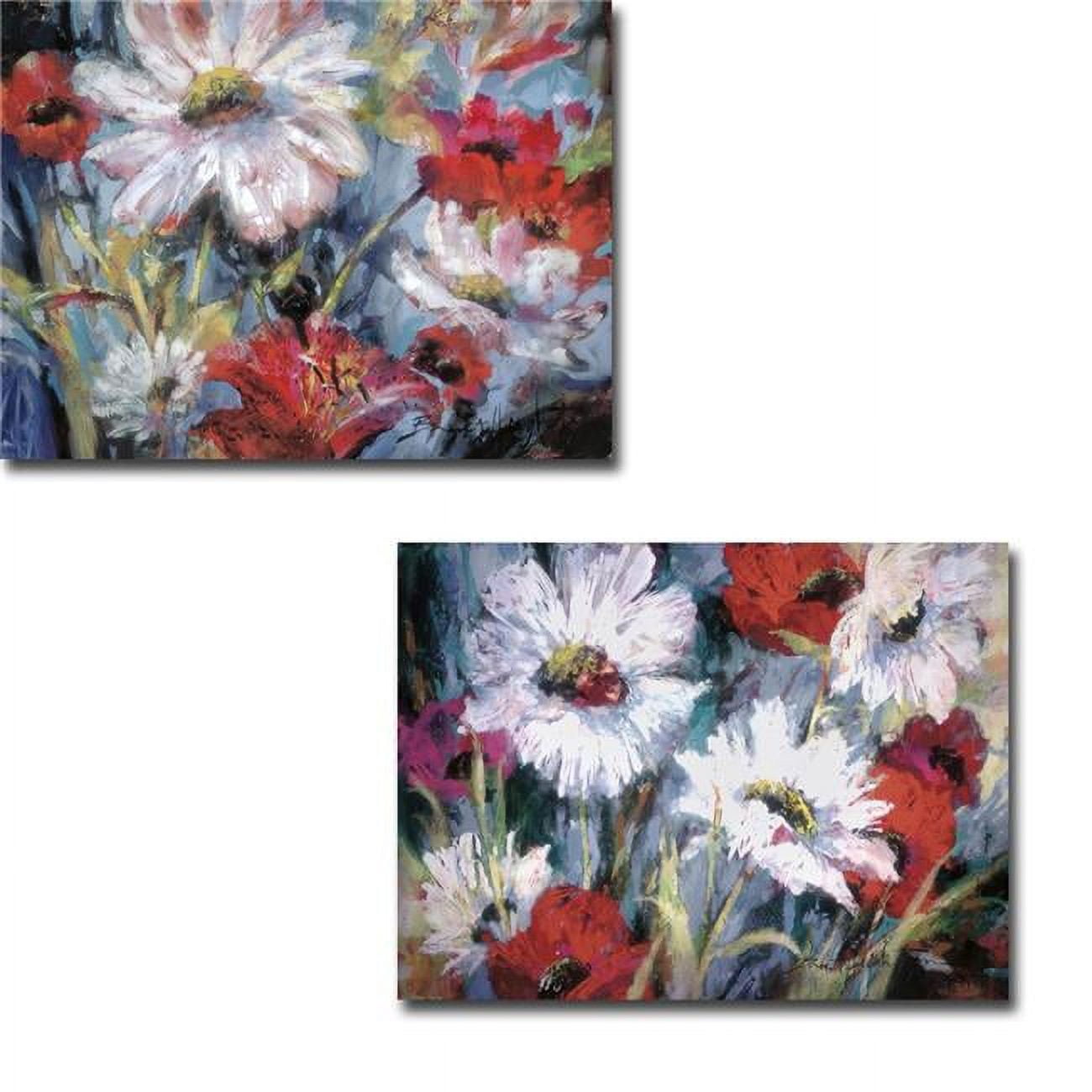 1216pj277cg Tangled Garden I & Ii By Brent Heighton 2-piece Custom Gallery-wrapped Canvas Giclee Art Set - 12 X 16 X 1.5 In.