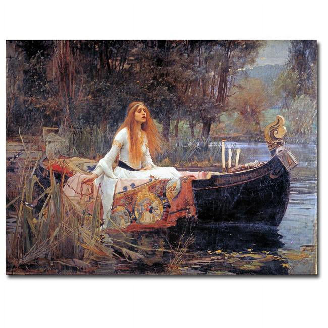 1216x835sag The Lady Of Shalott By John Waterhouse Premium Gallery-wrapped Canvas Giclee Art - 12 X 16 X 1.5 In.