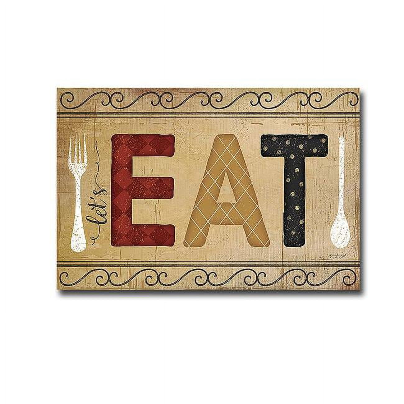 Eat By Jennifer Pugh Premium Gallery-wrapped Canvas Giclee Art - 12 X 18 In.