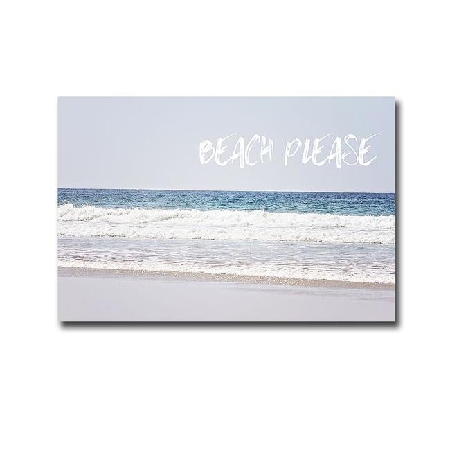 1624q278ig Beach Please By Sylvia Coomes Premium Gallery-wrapped Canvas Giclee Art - 16 X 24 X 1.5 In.